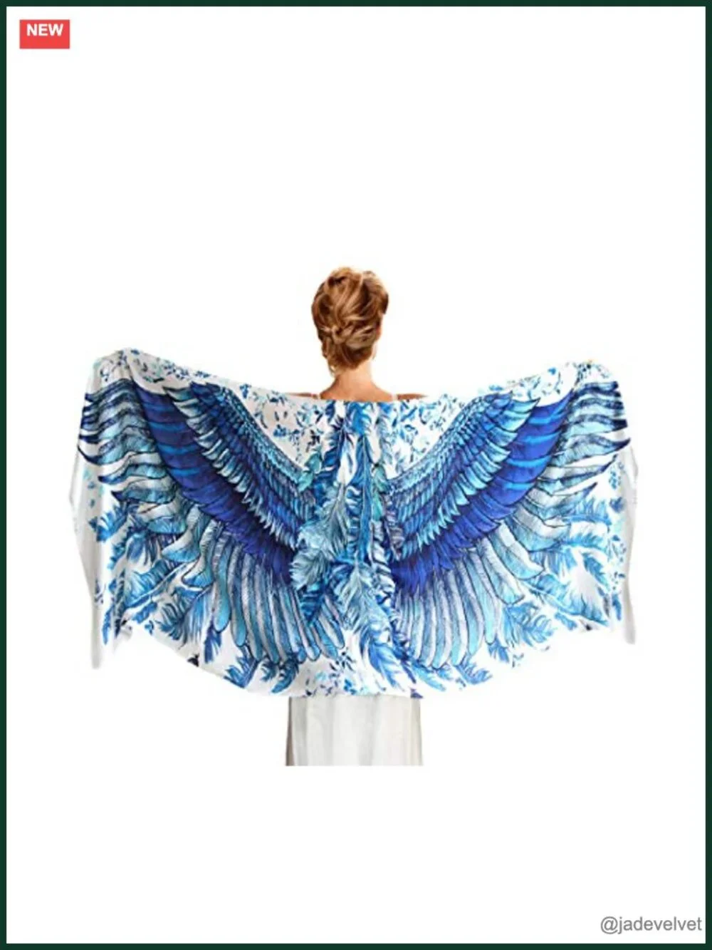 Hand Painted Organic Cotton Large Fashion Scarf Shawl